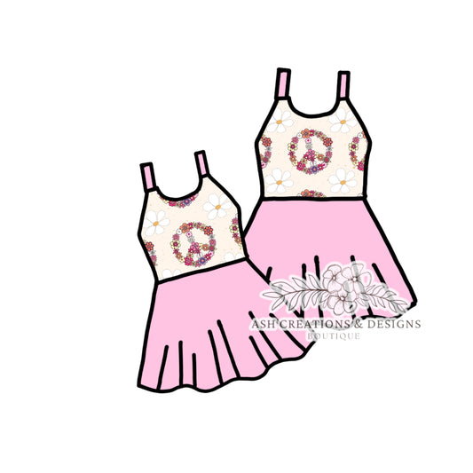 Peace Pink Version Salerno Dress- Adult Size Only Preorder