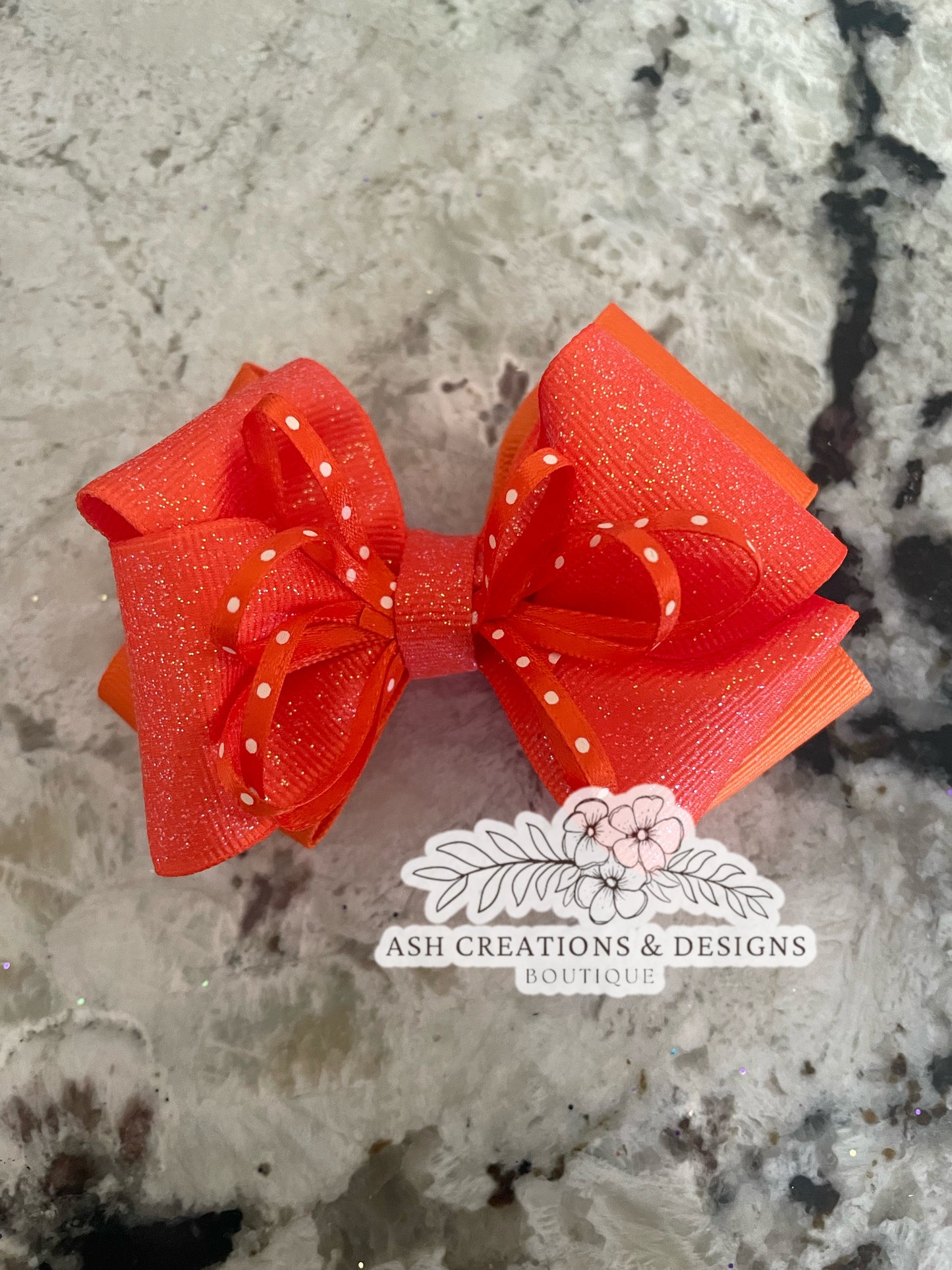 Orange Ribbon Bow