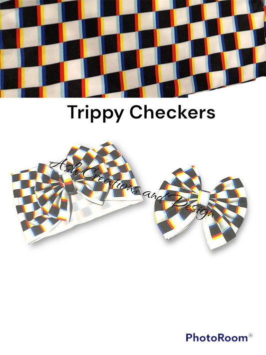 Triply Checkers- Headwrap only