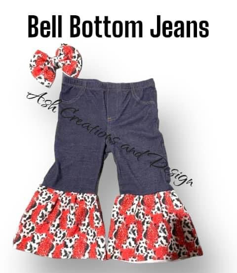 Bell bottom Jeans with bow